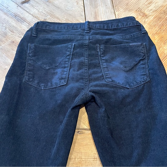 Hudson Distressed Corduroy Black Stretch Skinny Ankle Pants - 26 - Picture 6 of 12